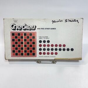 Vintage Checkers & 5 Other Games 1974 Whitman Complete
